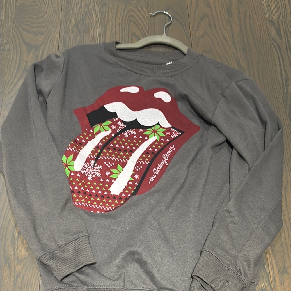 the Rolling Stones Graphic Women’s  Sweater - Gray